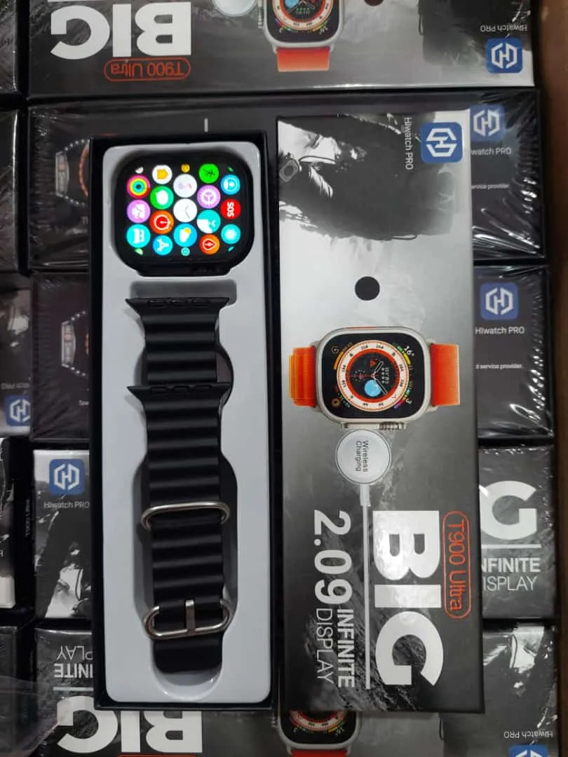 Smartwatch packaging with 'BIG' branding on a display.