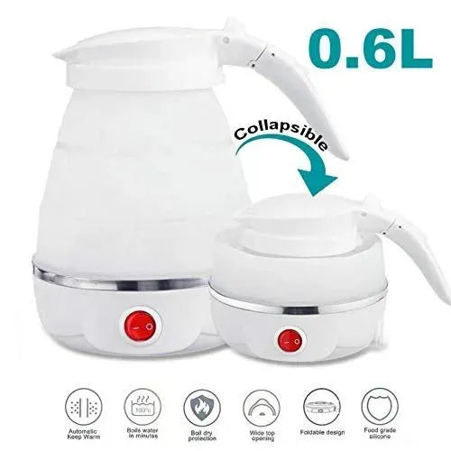 Travel collapsible electric kettle with a 600ml capacity for quick and easy boiling.