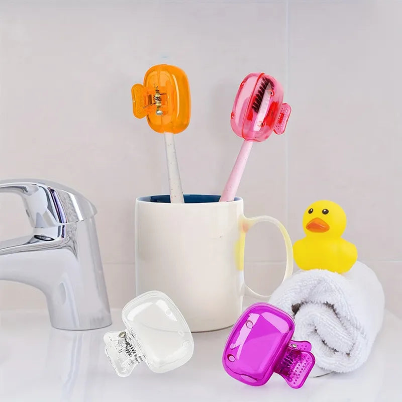 10-piece toothbrush carrying case set for protecting toothbrushes during travel and daily use.