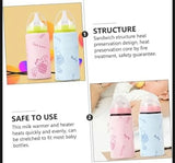 Travel USB bottle warmer with an insulated wrap for convenient baby feeding wherever you are.
