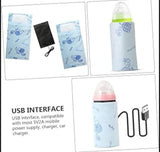 USB baby bottle warmer with an insulated design for convenient feeding at home or on the go.