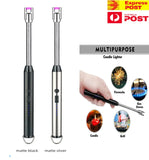USB rechargeable electric arc lighter with a 360° rotating neck for precise lighting.