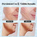 Before and after effects of a skincare product on facial skin