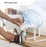 Water bottle stand and nozzle set designed for 19L bottles for home and office use.