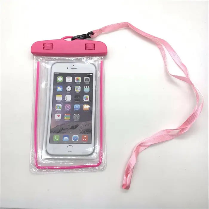 Waterproof phone pouch providing reliable protection for smartphones during swimming, boating, and outdoor activities.
