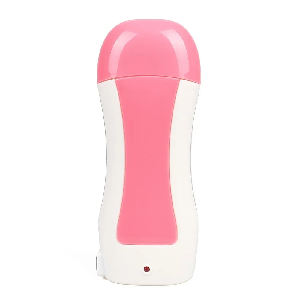 Portable waxing machine kit with heater, wax refill, and removal papers for skincare routines.