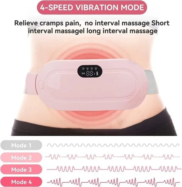 Menstrual heating massage belt with portable design for convenient personal comfort and support.