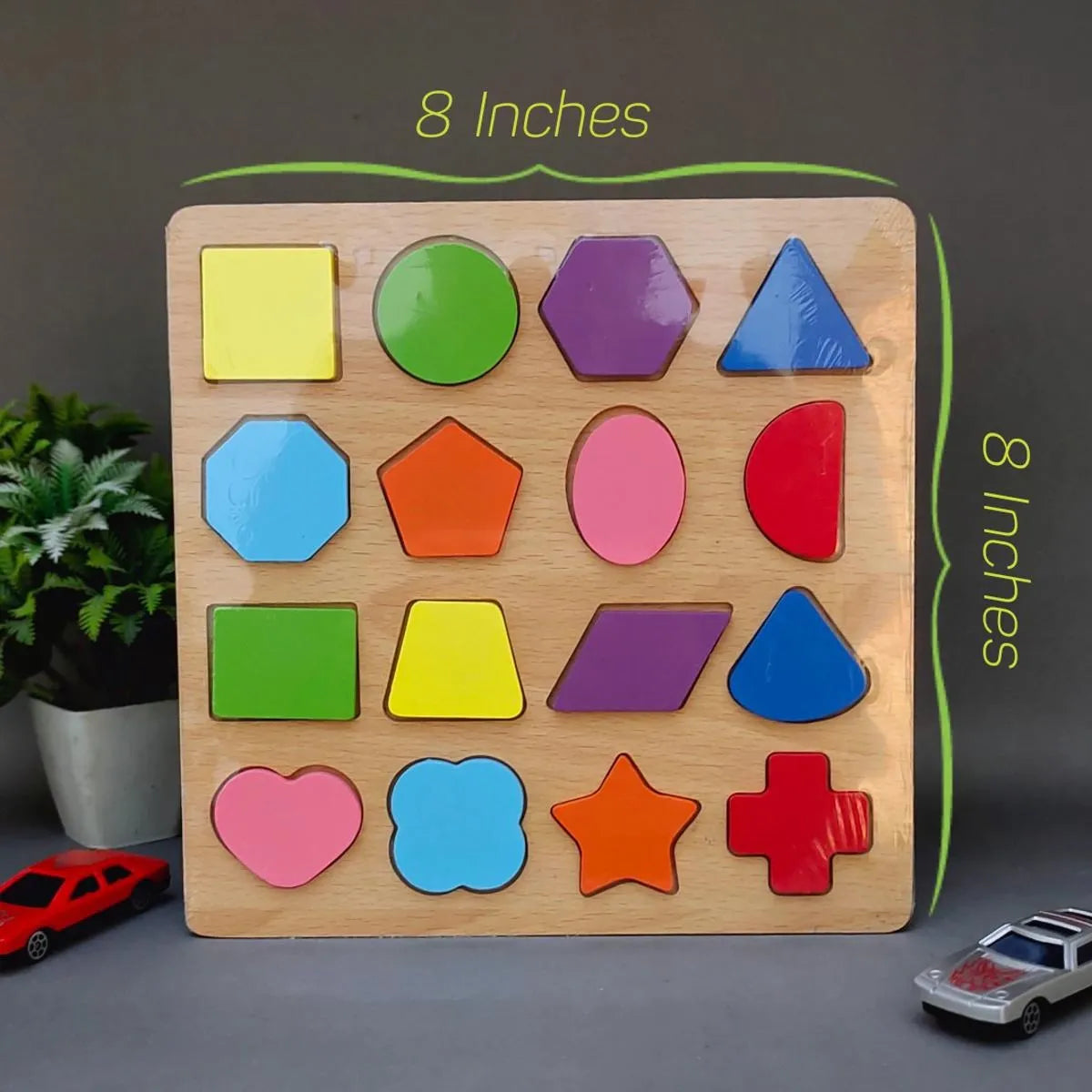 Wooden Geometric Shape Cognitive Puzzle Board